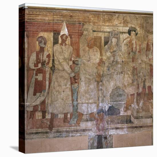 The 'Fresco of Conon' from the temple of Dura Europos, Syria, late 1st century AD-Werner Forman-Stretched Canvas