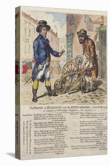 'The Friend of Humanity and the Knife Grinder', 1797 (Hand-Coloured Etching)-James Gillray-Premier Image Canvas