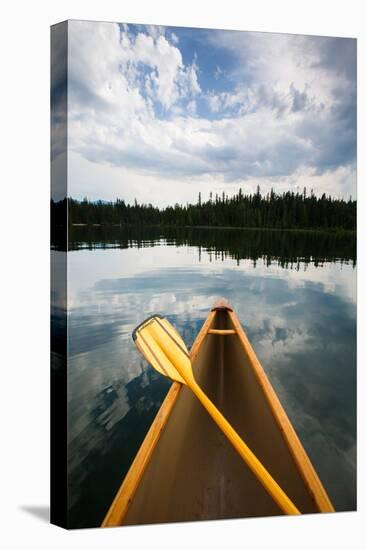 The Front Of A Canoe And Paddle At Upper Priest Lake In North Idaho-Ben Herndon-Premier Image Canvas