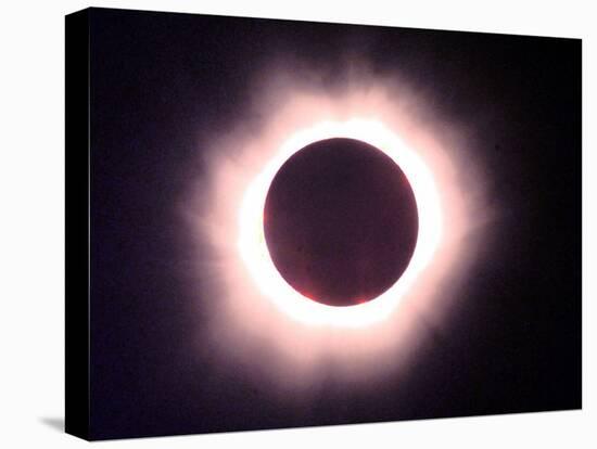 The Full Solar Eclipse is Seen in Saint Pierre Du Port Near Normandy, France-null-Premier Image Canvas
