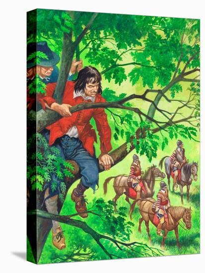 The Future King Charles II Hiding in the Boscobel Oak (Gouache on Paper)-Peter Jackson-Premier Image Canvas