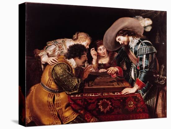 The Game of Backgammon-Cornelis de Vos-Premier Image Canvas