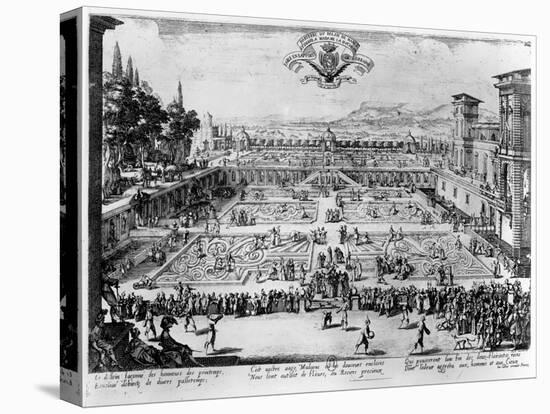 The Garden at the Palais De Nancy, Dedicated to the Duchess of Lorraine, 1624-Jacques Callot-Premier Image Canvas