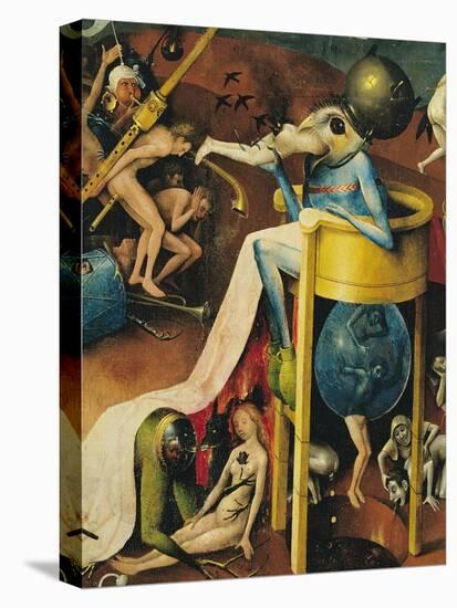 The Garden of Earthly Delights: Right Wing of Triptych, Detail of Blue Bird-Man on a Stool, c. 1500-Hieronymus Bosch-Premier Image Canvas
