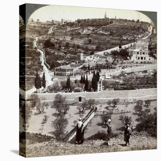 The Garden of Gethsemane and the Mount of Olives, Palestine, 1908-Underwood & Underwood-Premier Image Canvas