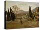 The Gardens of Villa D'Este, 1843-Jean-Baptiste-Camille Corot-Premier Image Canvas