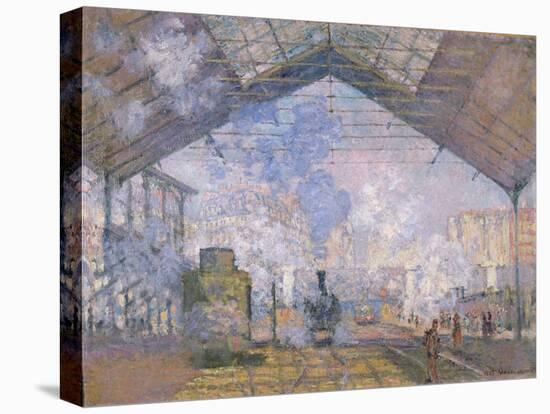 The Gare St. Lazare, 1877-Claude Monet-Premier Image Canvas