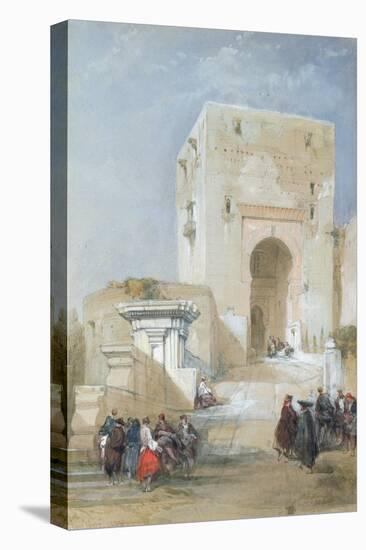 The Gate of Justice, Entrance to the Alhambra, 1833 (Pencil, Gouache and W/C)-David Roberts-Premier Image Canvas