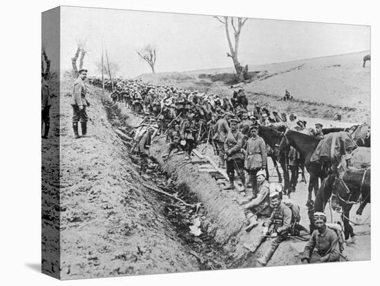 'The German advance through Galicia: A bivouac of troops by the roadside', 1915-Unknown-Premier Image Canvas