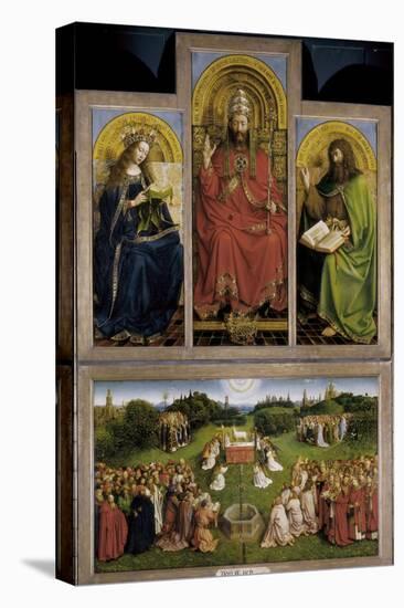 The Ghent Altarpiece or Adoration of the Mystic Lamb-Hubert & Jan Van Eyck-Stretched Canvas