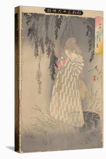 The Ghost of Okiku at Sarayashiki, 1890-Tsukioka Yoshitoshi-Premier Image Canvas