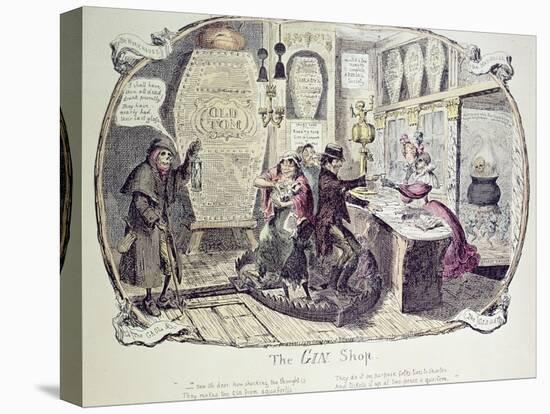 The Gin Shop, 1829-George Cruikshank-Premier Image Canvas