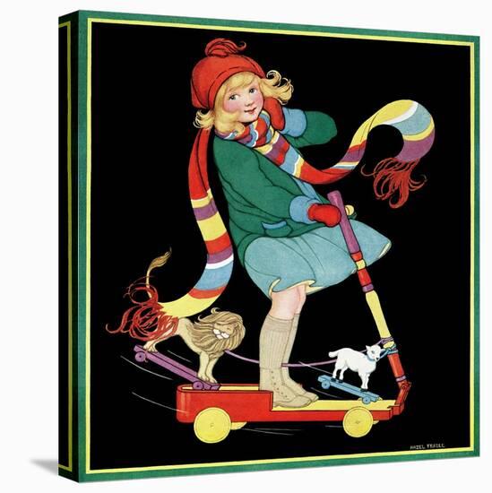 The Girl and the Scooter - Child Life-Hazel Frazee-Premier Image Canvas