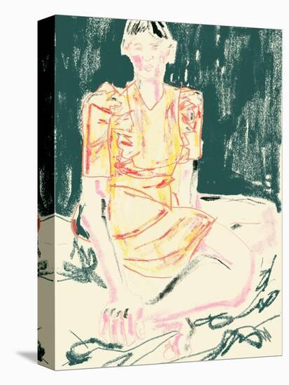The Girl in Orange Dress-Francesco Gulina-Premier Image Canvas