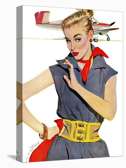 The Girl Who Stole Airplanes  - Saturday Evening Post "Leading Ladies", December 6, 1952 pg.24-Coby Whitmore-Premier Image Canvas