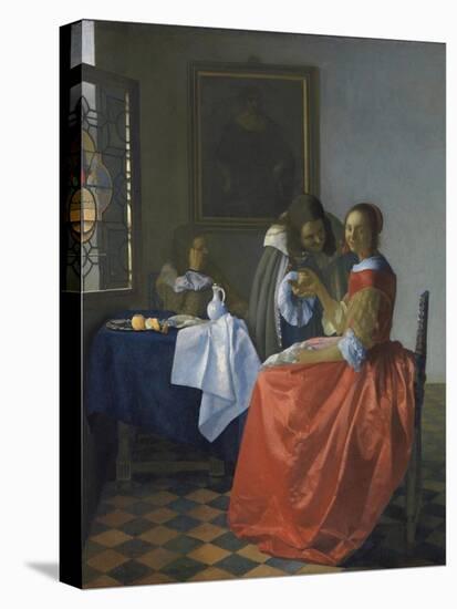The Girl with the Wineglass-Johannes Vermeer-Premier Image Canvas