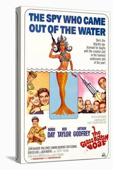 The Glass Bottom Boat, with Edward Andrews, Doris Day, Arthur Godfrey, and Rod Taylor, 1966-null-Stretched Canvas