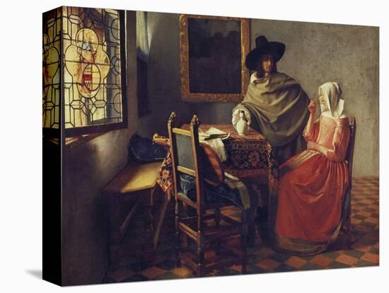 The Glass of Wine, C.1658-1660-Johannes Vermeer-Premier Image Canvas