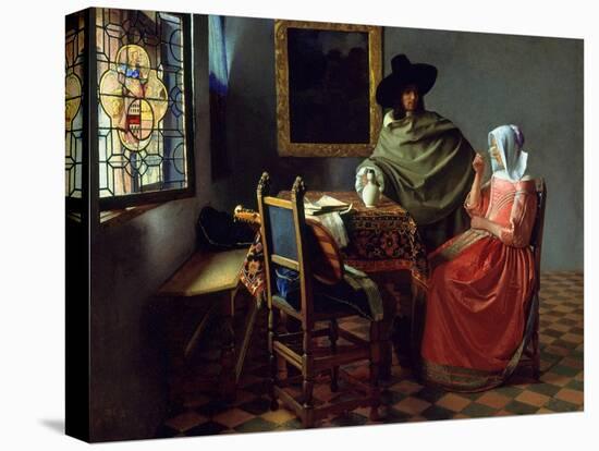 The Glass of Wine, Ca 1661-Johannes Vermeer-Premier Image Canvas