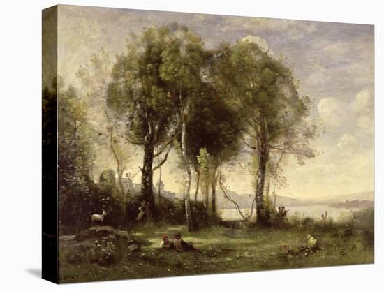 The Goatherds of Castel Gandolfo, 1866-Jean-Baptiste-Camille Corot-Premier Image Canvas