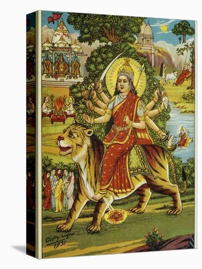 The Goddess Durga Color Lithograph-Bettmann-Premier Image Canvas