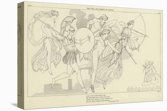 The Gods Descending to Battle-John Flaxman-Premier Image Canvas