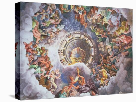 The Gods of Olympus, Trompe L'Oeil Ceiling from the Sala Dei Giganti, 1528-Giulio Romano-Premier Image Canvas