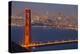 The Golden Gate Bridge and San Francisco Skyline at Night-Miles-Premier Image Canvas