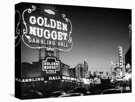 The Golden Nugget Gambling Hall Lighting Up Like a Candle-J. R. Eyerman-Premier Image Canvas