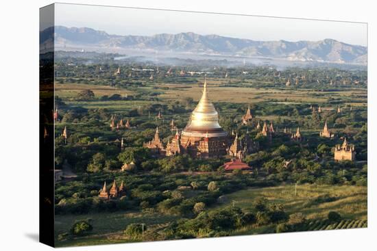The Golden Stupa of Dhammayazika Pagoda Amongst Some Other Terracotta Buddhist Temples in Bagan-Annie Owen-Premier Image Canvas