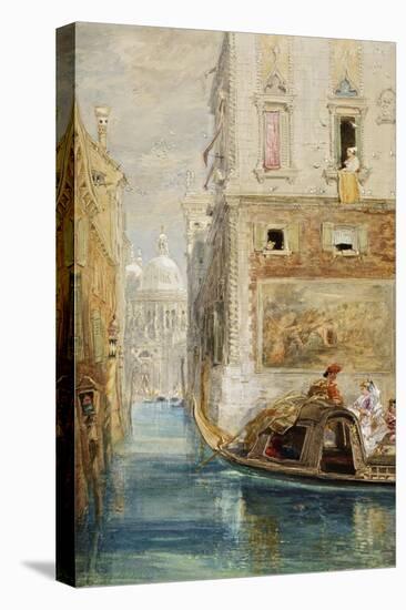 The Gondola, Venice, with Santa Maria Della Salute in the Distance, 1865-James Holland-Premier Image Canvas