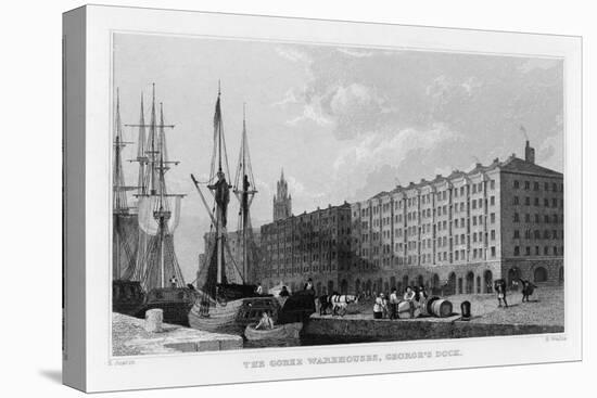 The Goree Warehouses George's Dock Liverpool-H. Wallis-Stretched Canvas