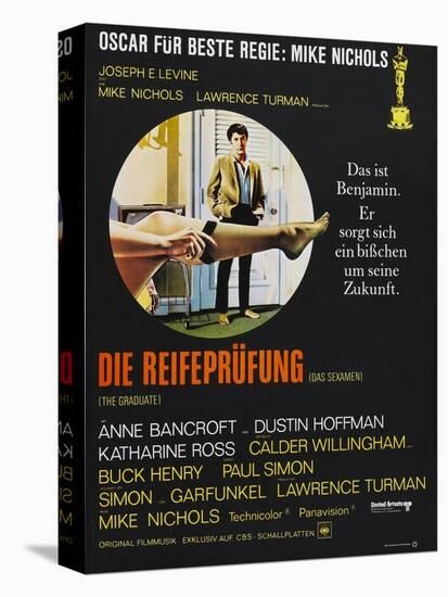 The Graduate (Die Reifeprufung), German poster, Dustin Hoffman, 1967-null-Stretched Canvas