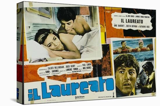 The Graduate, Italian Movie Poster, 1967-null-Stretched Canvas