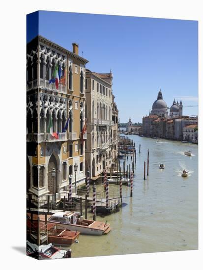 The Grand Canal and the Domed Santa Maria Della Salute, Venice, Veneto, Italy-Amanda Hall-Premier Image Canvas