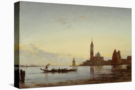 The Grand Canal, Venice (Gondola before San Giorgio), C.1865 (Oil on Panel)-Felix Ziem-Premier Image Canvas