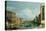 The Grand Canal Venice Looking East from the Campo Di San Vio-Canaletto-Premier Image Canvas