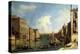 The Grand Canal, Venice, Looking East from the Campo Di San Vio-Canaletto-Premier Image Canvas