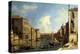 The Grand Canal, Venice, Looking East from the Campo Di San Vio-Canaletto-Premier Image Canvas
