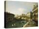 The Grand Canal, Venice, with the Rialto Bridge-Canaletto-Premier Image Canvas