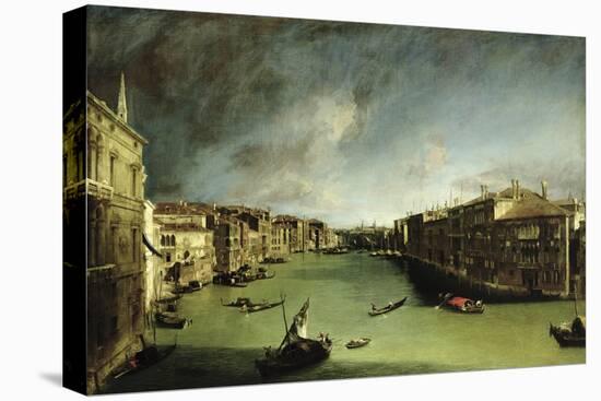 The Grand Canal, View of the Palazzo Balbi Towards the Rialto Bridge, 1724-Canaletto-Premier Image Canvas