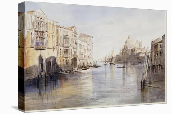 The Grand Canal, with Santa Maria Della Salute, Venice, Italy, 1865-Edward Lear-Premier Image Canvas