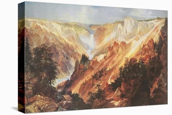 The Grand Canyon of the Yellowstone-Thomas Moran-Stretched Canvas