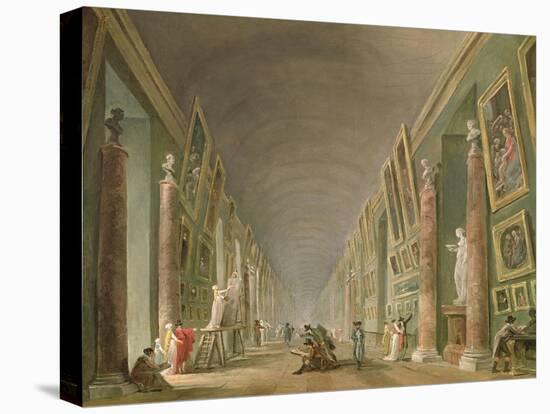 The Grand Gallery of the Louvre Between 1801 and 1805-Hubert Robert-Premier Image Canvas