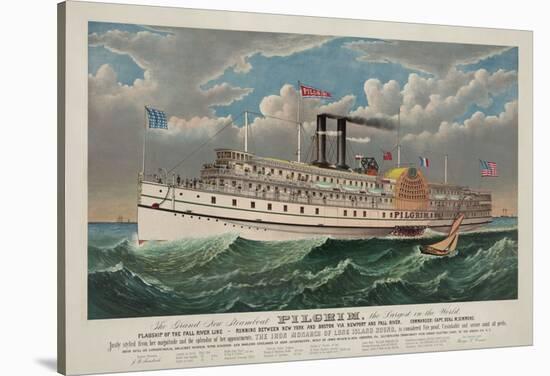 The Grand New Steamboat “Pilgrim”, c. 1883-Currier & Ives-Stretched Canvas