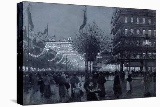 The Grands Boulevards, Paris, Decorated for the Celebration of the Franco-Russian Alliance in 1893-Luigi Loir-Premier Image Canvas