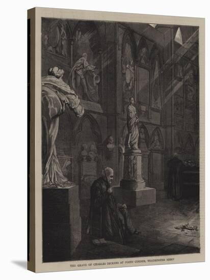 The Grave of Charles Dickens at Poets' Corner, Westminster Abbey-null-Premier Image Canvas