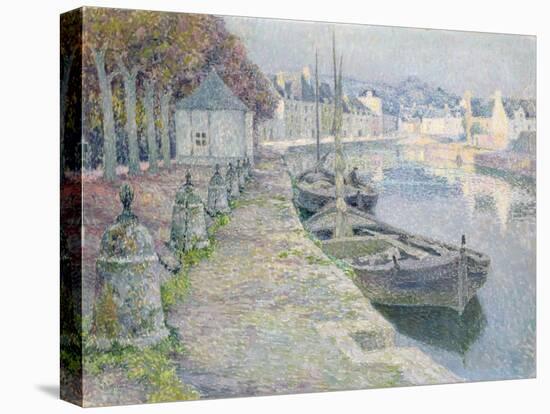 The Gravel Boats-Henri Eugene Augustin Le Sidaner-Premier Image Canvas