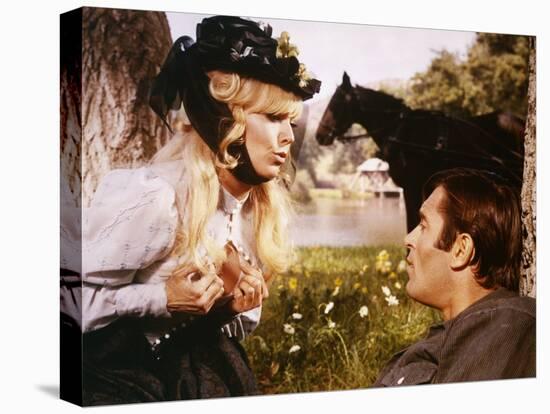 THE GREAT BANK ROBBERY, 1969 directed by HY AVERBACK Kim Novak and Clint Walker (photo)-null-Stretched Canvas