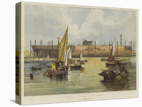 The Great Eastern on the Stocks, as Seen from the River-John Wilson Carmichael-Premier Image Canvas